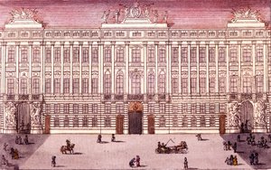 Ansicht der Kaiserlichen Kanzlei in Wien, Österreich. Gravur von 1820 von Unknown artist