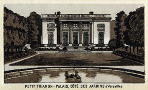 Ansicht des Peer Trianon in den Gärten von Versailles. von Unknown artist
