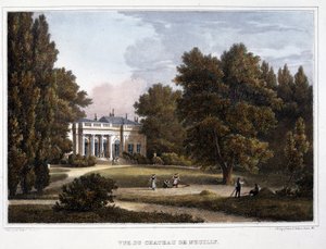 Ansicht des Schlosses von Neuilly - Lithografie von Unknown artist
