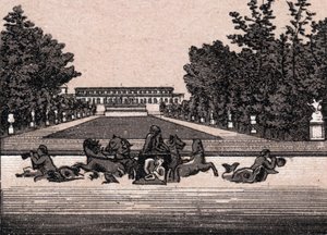 Blick auf das Schloss von Versailles, Frankreich von Unknown artist