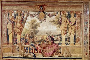Ansicht des Schlosses von Vincennes. 17. Jahrhundert Tapisserie. Paris, Nationalmöbel von Unknown artist