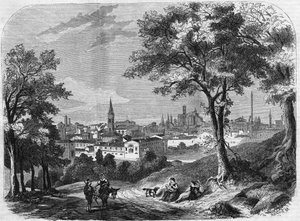 Ansicht der Stadt Bologna in Italien im Jahr 1860. von Unknown artist
