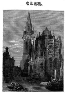 Ansicht der Stadt Caen in der Normandie im 19. Jahrhundert. von Unknown artist