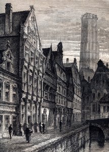 Ansicht der Stadt Mechelen in Belgien - ca. 1867