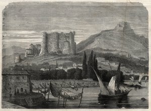 Ansicht der Festungen von La Spezia in Italien. Gravur in „The Illustrous Universe“ von Unknown artist