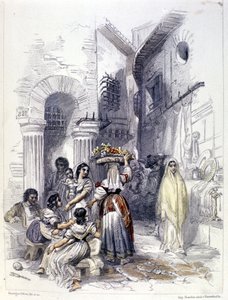 Ansicht des Ghettos von Rom im Jahr 1830.