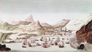 Ansicht der Insel St. Helena (Gravur)