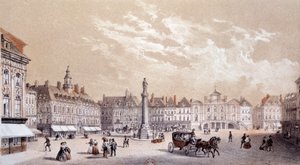 Ansicht des großen Platzes der Stadt Lille