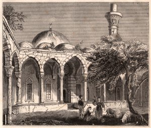 Ansicht der Ruinen einer Moschee in Payas (oder Bayas) in Syrien, nahe Aleppo von Unknown