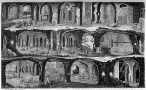 Ansicht der unterirdischen Arbeiten in den Salzminen von Wieliska, Galizien. In „Die Wunder der Industrie“ von Louis Figuier. von Unknown artist