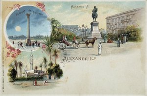 Ansichten von Alexandria - Postkarte, Ende des 19. Jahrhunderts von Unknown artist