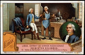 Besuch von Berthollet bei Lavoisier an der Sorbonne in Paris von Unknown artist