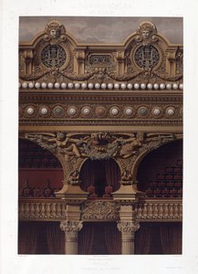 Gewölbe der Decke der Oper Garnier - Chromolithografie, Ende 19. Jahrhundert von Unknown artist