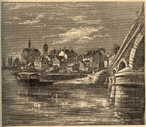Vouziers - Ardennen - Frankreich - Gravur in „PATRIE“ - BESCHREIBUNG PICTURESQUE DE LA FRANCE EN 6 VOLUMES VON LUCIEN HUARD - Ende des 19. Jahrhunderts von Unknown artist