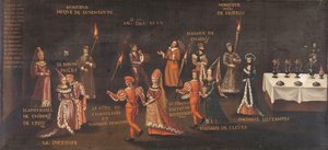 Das Gelübde des Fasans (Philipp der Gute und Isabella beim Fest des Fasans in Lille 1454), um 1500-1599 von Unknown artist