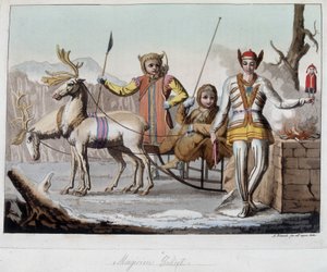 Zauberer Yakut, Sibirien. In „Das alte und moderne Kostüm“ von Unknown artist