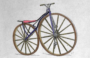 Holzmodell eines Velocipeds. Pierre Michaux, erfand das Pedal in den frühen 1860er Jahren. von Unknown artist