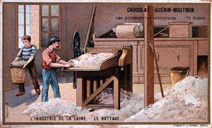 Wollindustrie, Werbung für Schokolade Guerin Boutron, ca. 1895 von Unknown artist