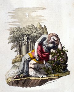 Junges Mädchen weint nach dem Lesen eines Briefes von ihrem Liebhaber von Unknown artist