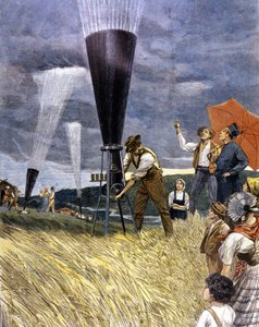 Fass gegen den Hagel der Winzer in Italien im Jahr 1899. von Unknown artist