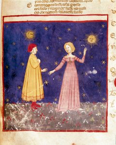 Erster Himmel: Dante trifft Beatrice im Paradies von Unknown artist