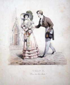 Genreszene, die ein Paar darstellt: „Vous êtes bien hardi...“ von Unknown artist