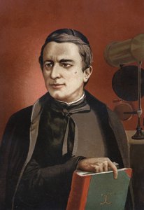 Porträt von Angelo Secchi, italienischer Astronom (1818 - 1878), Begründer der Spektroskopie. basierend auf hombres y Mujeres celebres. Barcelona 1877. von Unknown artist