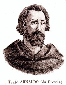 Porträt von Arnaud de Brescia (Arnaldo da Brescia) (1090 - 1155), italienischer politischer und religiöser Reformer von Unknown artist