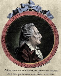 Porträt von Giovanni Giacomo Casanova (1725-1798), italienischer Abenteurer und Schriftsteller. Porträt von Johann Berka aus „Icosameron oder Geschichte von Edward und Elizabeth, die einundachtzig Jahre mit den Megamicres, einheimischen Bewohnern des Proto von Unknown artist