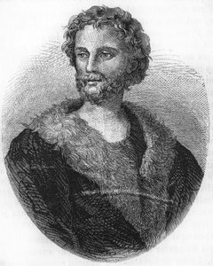 Porträt von Mathurin Régnier. Französischer Dichter (1573-1613) Gravur von 1866