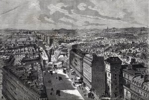 Die großen Werke von Haussmann - Transformationen von Paris unter dem Zweiten Kaiserreich, Paris Haussmannien (Boulevard, Haussmannsche Arbeiten) - Gravur in „Le journal illustré“ vom 1 von Unknown artist