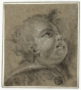 Putto mit erhobenem Gesicht