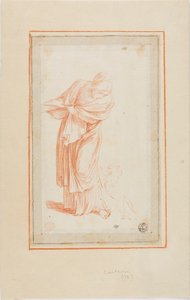 Frau und Hund von Unknown Italian