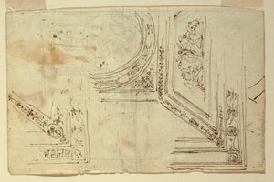 Zeichnung, Deckendekorationen, 1810–1820 von Unknown artistUnknown artist