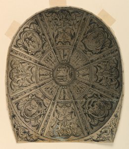 Zeichnung, Deckendesign: Dekoration für Theater, ca. 1790 von Unknown artistUnknown artist
