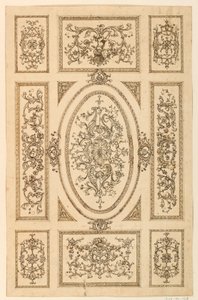 Zeichnung, Deckendesign, ca. 1750 von Unknown artistUnknown artist