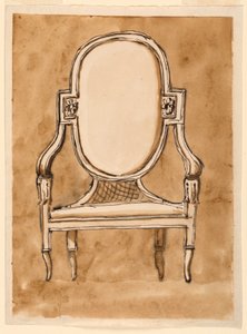 Zeichnung, Stuhl, 1780–1790 von Unknown artistUnknown artist