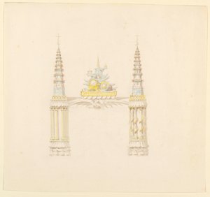 Kaminstück, Westwand des Musikzimmers, ca. 1820 von Unknown artistUnknown artist
