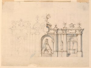 Kolonnade mit Brunnen, ca. 1770