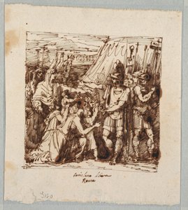 Coriolanus stimmt zu, die Belagerung Roms aufzuheben, spätes 19. Jahrhundert von Unknown artistUnknown artist