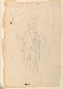 Zeichnung, Kostümentwurf: Afrika für ein Ballett, ca. 1720 von Unknown artistUnknown artist