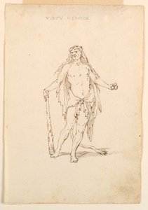 Kostümentwurf: Heroische Kraft für ein Ballett, ca. 1720 von Unknown artistUnknown artist