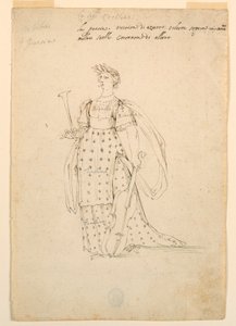 Kostümentwurf: Poesie für ein Ballett, ca. 1720 von Unknown artistUnknown artist
