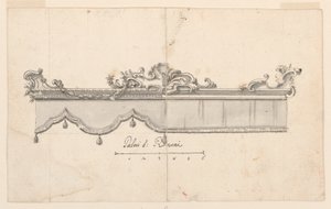 Bekrönung eines Baldachins (V: Figurenskizzen), ca. 1750–75 von Unknown artistUnknown artist