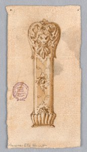 Zeichnung, Entwurf eines Griffs, 17.–19. Jahrhundert von Unknown artistUnknown artist