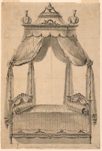 Entwurf für ein Bett, ca. 1785 von Unknown artistUnknown artist
