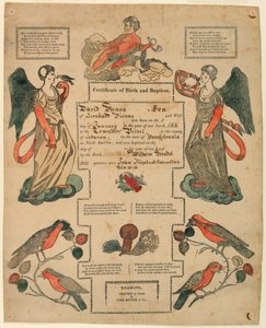 Fraktur, Taufschein, 1816 von Unknown artistUnknown artist
