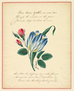 Grußkarte, "Von dort aus werden wir zusammen lieben...", ca. 1819 von Unknown artistUnknown artist