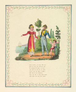 Grußkarte, "Bleib an Land, - oh, bleib bei mir...", ca. 1821 von Unknown artistUnknown artist