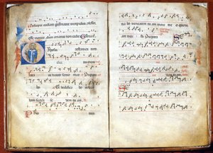 Missale des Ambrosianischen Ritus aus dem 14. Jahrhundert. Archiv des Kapitels von St. Ambrosius, Mailand von Unknown artist